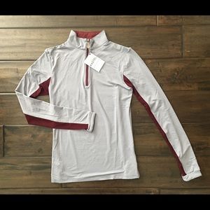 NWT Kastel Charlotte Sunshirt - Grey/Burgundy - S
